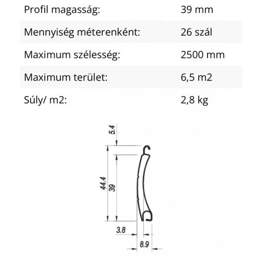 ANTRACIT alumínium palást egyedi méretre